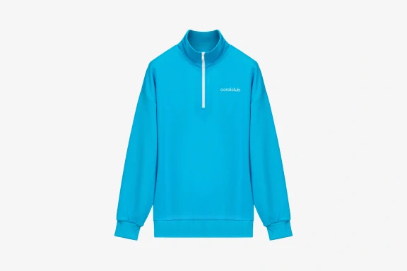 SWEATSHIRT ZIP, Blue